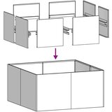 vidaXL Planter Rusty 80x80x40 cm Vremensko odporno jeklo | Shoptok.si