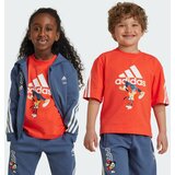Adidas Funkcionalna majica 'Disney Mickey Mouse' temno modra / oranžno rdeča / črna / bela | Shoptok.si