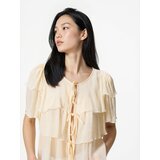 Reserved Bluza s volanima - krem | shoptok.hr