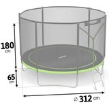 Neo-Sport vrtni trampolin 312 cm (10 ft) s vanjskom mrežom i ljestvama, zeleni | shoptok.hr