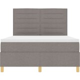  LED Box Spring Krevet Sivo-smeđa 140 x 190 cm tkanina | shoptok.hr