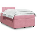 vidaXL Krevet s oprugama i madracem ružičasti 120 x 190 cm baršunasti | shoptok.hr