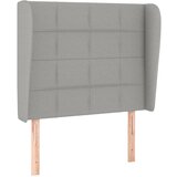 Maison Chic vzglavna omarica - nočna omarica - posteljna omarica z ušesi svetlo sivo 93x23x118/128 cm blago, (21710447) | Shoptok.si