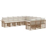  Set vanjskih sofa 11 pcs Prirodna i krema bijela Poliester | shoptok.hr