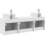 Set ormarića za kupaonicu 3 kom. Bijela visokog sjaja 49,5 x 44,5 x 65 cm | Shoptok.si