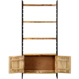 Police za knjige s 4 razine 80 x 30 x 180 cm grubo drvo manga | shoptok.hr