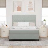  s opruga kutije Svijetlo siva 140 x 190 cm Baršun | shoptok.hr