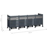 WESTMANN spremište za 4 kante za smeće Planum | 4x240L | Antracit | 330x90x120 cm - BRANDED IN GERMANY | shoptok.hr