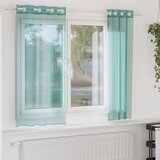 vidaXL Voile zavese z vponkami 2 kosa turkizna | Shoptok.si
