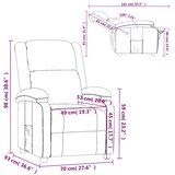  Naslonjač od tkanine smeđesivi | shoptok.hr