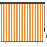 vidaXL Vanjska Roleta Narančasta i bijela 180 x 250 cm tkanina | shoptok.hr