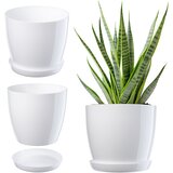 KADAX Cvetlični lonec s krožnikom Plastični pokrov Cvetlični lonec 16 cm Bel (5000353591) Cene
