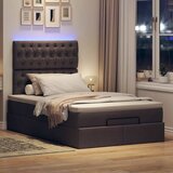 vidaXL Otomanski posteljni okvir z vzmetnico rjav 120x200 cm blago Cene