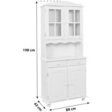 XXXL Kredenca Valencia, Z Vitrino, Bela | Shoptok.si