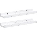  Polica na zidu s policom 2 pcs Bijeli mramor 40 x 9 x 3 cm | shoptok.hr