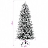 Umjetno božićno drvce s nogom 240 cm 300 LED lampica - Bijela 240 cm s LED svjetlima | shoptok.hr