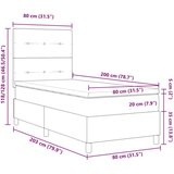 Box Spring Krevet s Madracem Ružičasta 80x200 cm Baršun | shoptok.hr