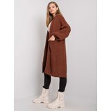 Fashion Hunters RUE PARIS Women's brown cape with wool | shoptok.hr