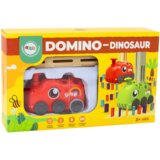 Red Dinosaur Battery Operated Car Arranging Colorful Dominoes 4 Colors of Blocks | Shoptok.si