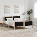  Okvir kreveta Smeđa i crna 160 x 200 cm Masivna borovina | shoptok.hr