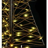 vidaXL Božićno drvce s 240 LED svjetlima Topla bijela 180 cm Ratan | shoptok.hr