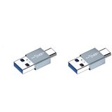 INF 2-Pack Aluminijasta Zlitina Type-C Moški na USB-A Moški OTG Adapter, (5000098870) | Shoptok.si