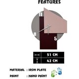 WALLXPERT dekorativni metalni zidni sat ecir 1 multicolor | ePonuda.com