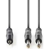 Nedis COTH23200GY15, Stereo audio kabl, 2x 6,35 mm muški, 3,5 mm muški, Niklovani, 1,50 m, Okrugli, sivi Cene