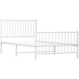  Metalni okvir kreveta uzglavlje i podnožje bijeli 100x200 cm | Eponuda.ba