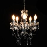 Luster s kristalnim perlama srebrni okrugli 5 x E14 | Eponuda.com