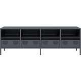 vidaXL TV omarica antracitna 135x39x43,5 cm hladno valjano jeklo | Shoptok.si