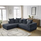 Bobochic Paris Tamno plava kutna garnitura od šenila (s lijevim kutom/u obliku slova L) Whesley – | shoptok.hr