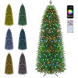 Costway Umetno božično drevo z LED-osvetlitvijo, 225 cm, (5000497705) Cene