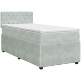  Boxspring krevet s madracem Svjetlosiva 90 x 200 cm Baršun Zelena | Shoptok.si
