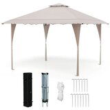Gazebo paviljon sa mehanizmom 4x4m Bež | ePonuda.com