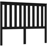  Uzglavlje za krevet crno 146 x 6 x 101 cm od masivne borovine | shoptok.hr