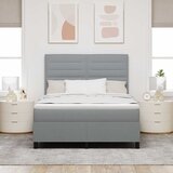  s opruga kutije Svijetlo siva 140 x 190 cm tkanina | shoptok.hr
