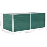  Povišena vrtna gredica 160 x 80 x 45 cm pocinčani čelik zelena | Eponuda.ba