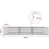  Gabion s 5 mm žicom i mrežom 5x5 cm 300x50x50 cm | shoptok.hr