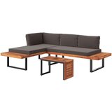 Ambia Garden LOUNGE GARNITURA akacija masivno jeklo | Shoptok.si