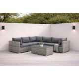 Venture Home Amazon kutna vrtna lounge garnitura, siva Slike
