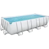 Bestway Komplet bazena z okvirjem Power Steel™ 549 x 274 x 122 cm vključno s peščenim filtrom svetlo siva
