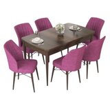 Hanah home set trpezarijski sto i 6 stolica nef baroque purple | ePonuda.com