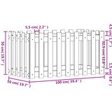  Povišena vrtna gredica bijela 100x50x50 cm masivna borovina | shoptok.hr