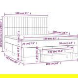  Box spring postelja z vzmetnico črna 160x200 cm blago | Shoptok.si