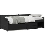 vidaXL Dnevni krevet s 3 ladice bez madraca "IRUN" crni 90x200 cm Cijene