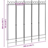  5-Panelni Pregrađivač Bež 200 x 200 cm Tkanina | shoptok.hr