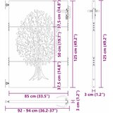  Vrtna vrata Crna 85 x 125 cm Čelik s praškastim premazom | shoptok.hr