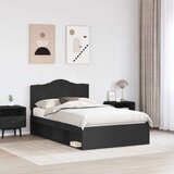  Konstrukcija postelje Črna 120 x 200 cm Masivno borovo les, (5000102482) | Shoptok.si