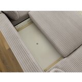 Bobochic Paris svetlo siva/bež raztegljiva kotna sedežna garnitura iz rebrastega žameta (levi kot/v obliki črke "u") lucien | Shoptok.si